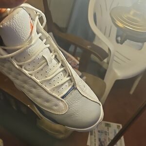 Jordan White and Blue Sneakers